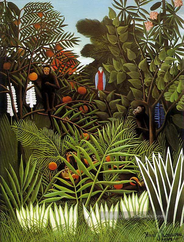 Paysage exotique Henri Rousseau post impressionnisme Naive primitivisme Peintures à l'huile